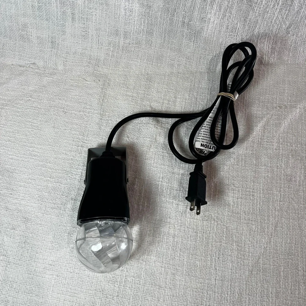 LED Mini Disco Ball Stage Light Black‎ Party Rave Club Aesthetic Size OS